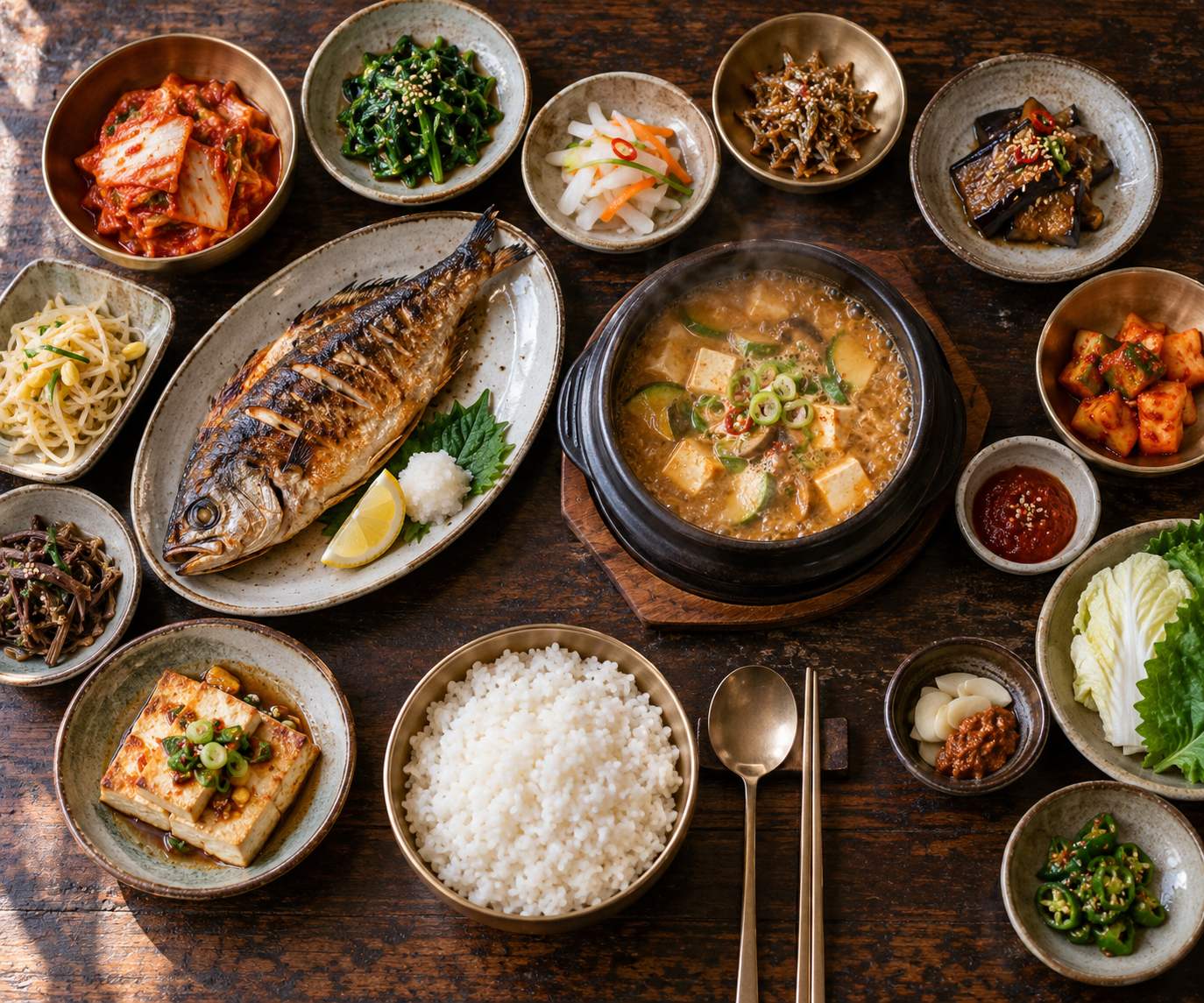 온담 정식 한 상